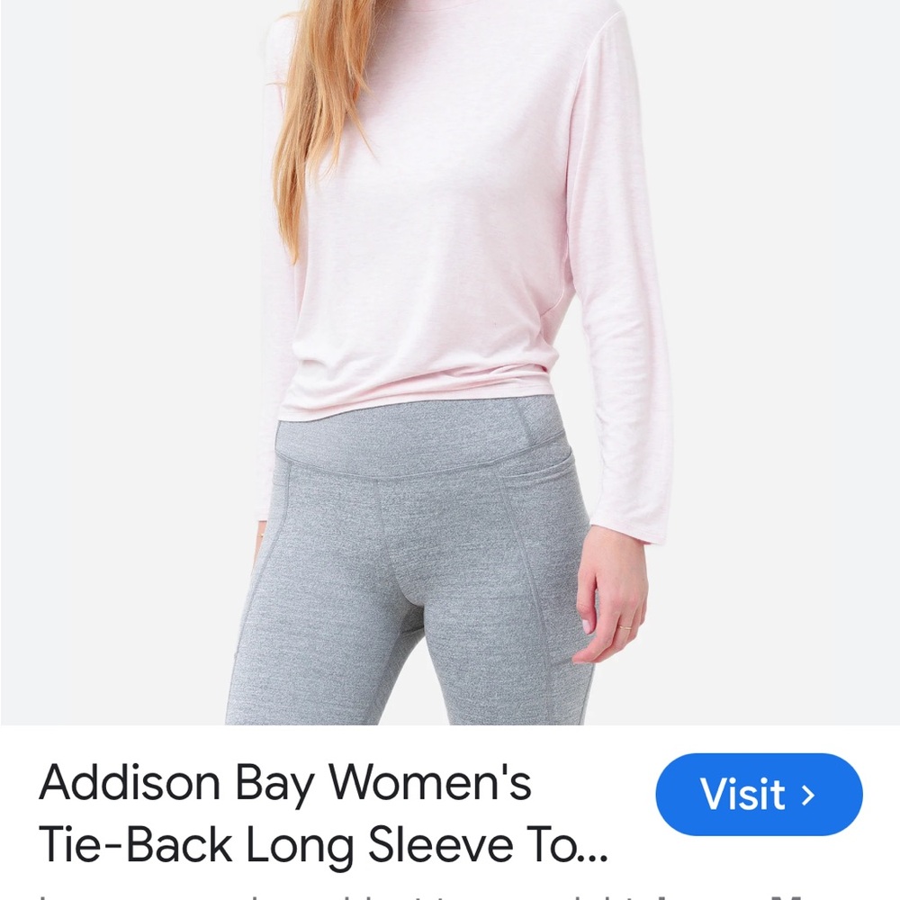 Addison Bay Light Pink Long Sleeve Tee